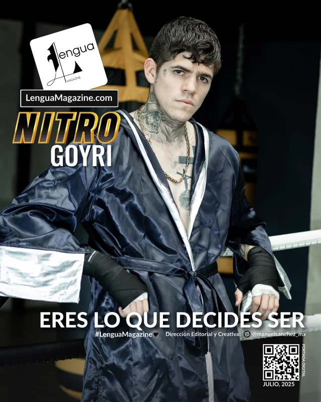 No eres lo que esperan de ti. Eres lo que decides ser. 💪🤨 Así lo dice @nitrogoyri , en nuestra charla exclusiva que no te puedes perder. Desde pequeño supo que la fama de su papá Sergio Goyri no era suya y que para ser diferente tendría que trabajar el doble. Decidió alejarse del camino esperado: Es rapero, boxeador y eligió construir su propia historia, lejos de las comparaciones y las expectativas. Hoy, con madurez y valentía, nos deja una reflexión poderosa: Tu vida solo la vas a vivir tú, con las decisiones que tomes, buenas o malas. Y tú eres quien decide si quiere ser feliz o no. Porque elegirte a ti mismo es construir tu felicidad. 🫶 Esta charla es una invitación real a decidir, a ser valiente y a vivir a tu manera. 🔥 🖤 Si alguna vez sentiste que no quieres ser lo que otros esperaban de ti, esta charla es para ti. 👉 Entra ya a [ LenguaMagazine.com ] Link en Bio ☝️😍 Disfrútala, compártela y cuéntanos en los comentarios: ¿Alguna vez te atreviste a elegirte a ti? . . . Bienvenidxs a #LenguaMagazine🖤 Estamos Felices de que estés aquí. . . Apóyanos comenta, guarda y comparte 🫶 . Dirección editorial y creativa : @manuelsanchez_mx Locación : @boxitout_mx . . . . . . #nitrogoyri #sergiogoyri #NitroGoyri #HijoDeFamoso #RompeExpectativas #Autenticidad #Inspiración #BoxeadorMexicano #RapMexicano #Motivación #EligeTuCamino #FamososMexicanos #SuperaciónPersonal #CharlaInspiradora #FamiliaYÉxito #JóvenesMexicanos #legadofamiliar #fyp #fypシ