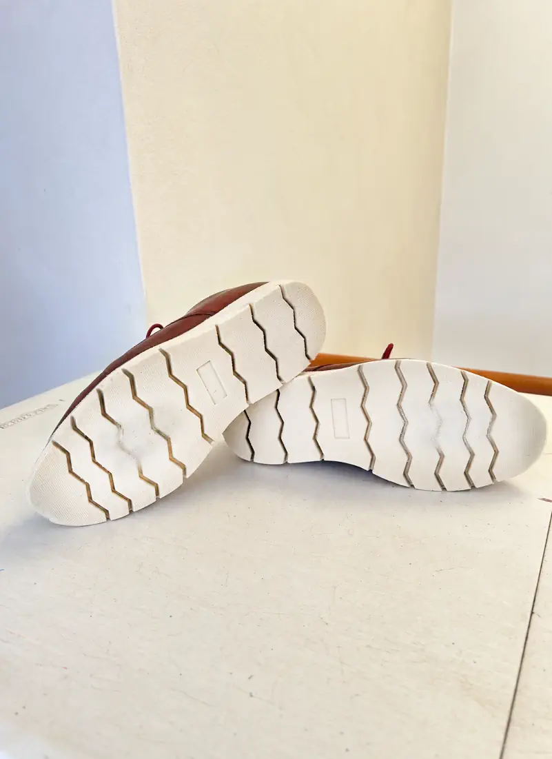 Zapatos de piel Brantano color vino deslavado hombre talla 5