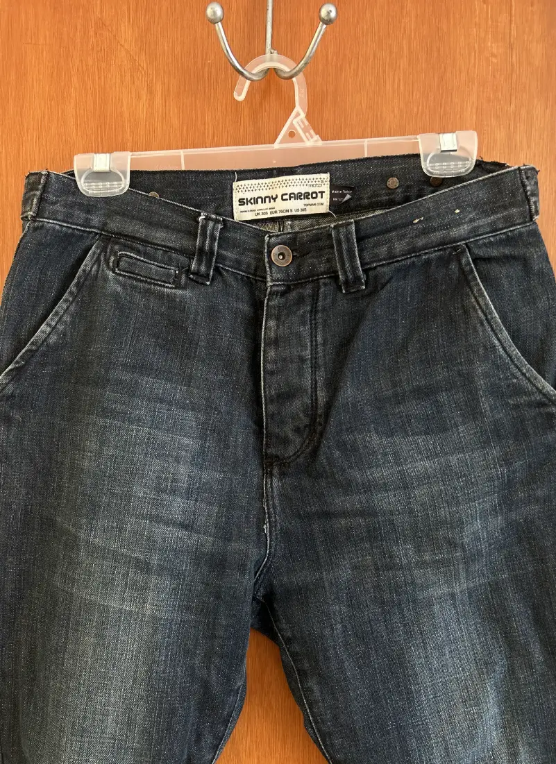 Pantalón Topman Skinny Carrot azul oscuro - Imagen 4