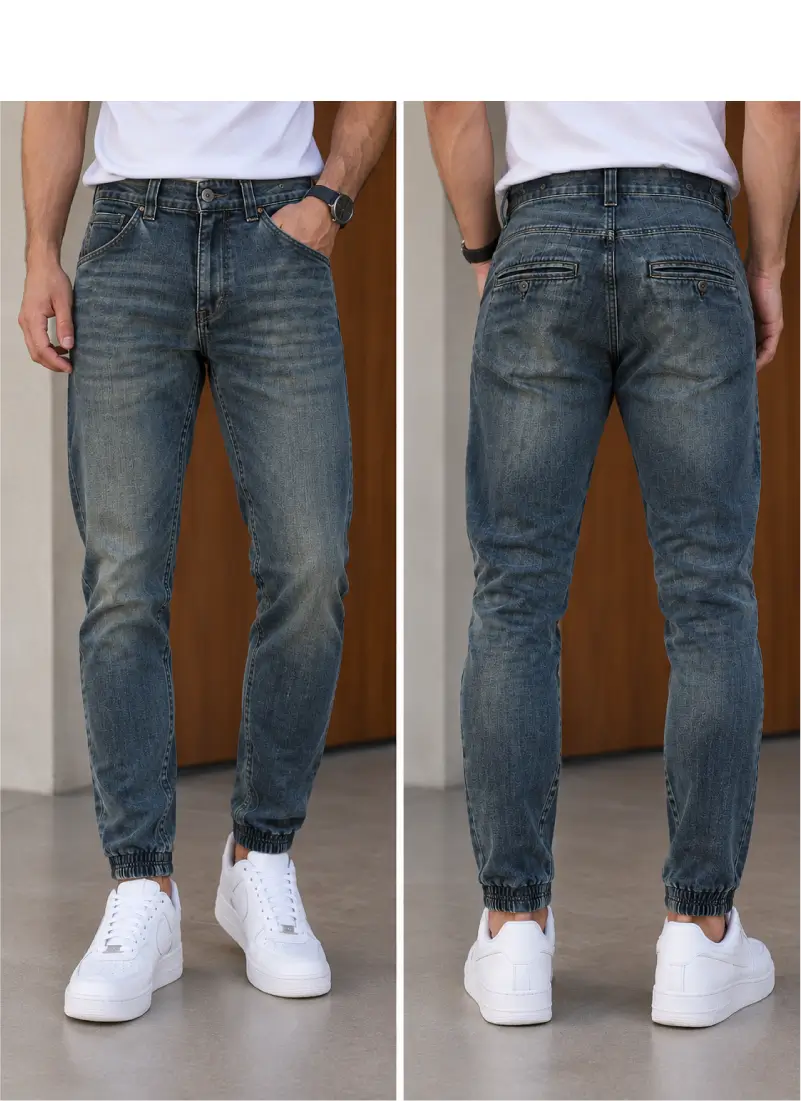 Pantalón Topman Skinny Carrot azul oscuro - Imagen 3
