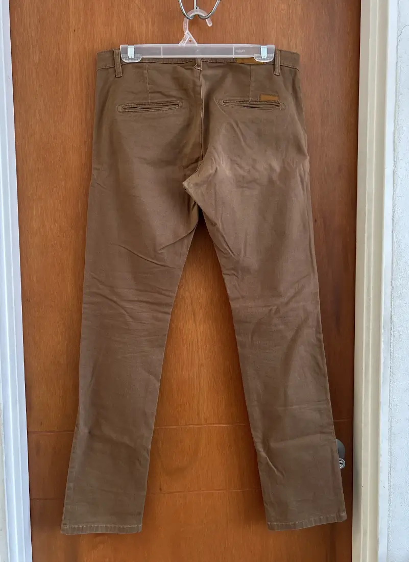 Pantalón chino café para hombre talla 32 casual