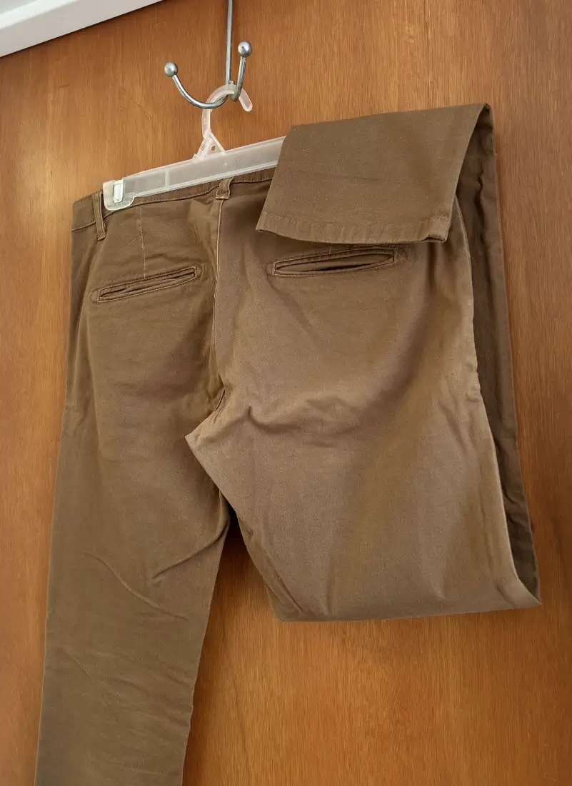 Pantalón chino café para hombre talla 32 casual
