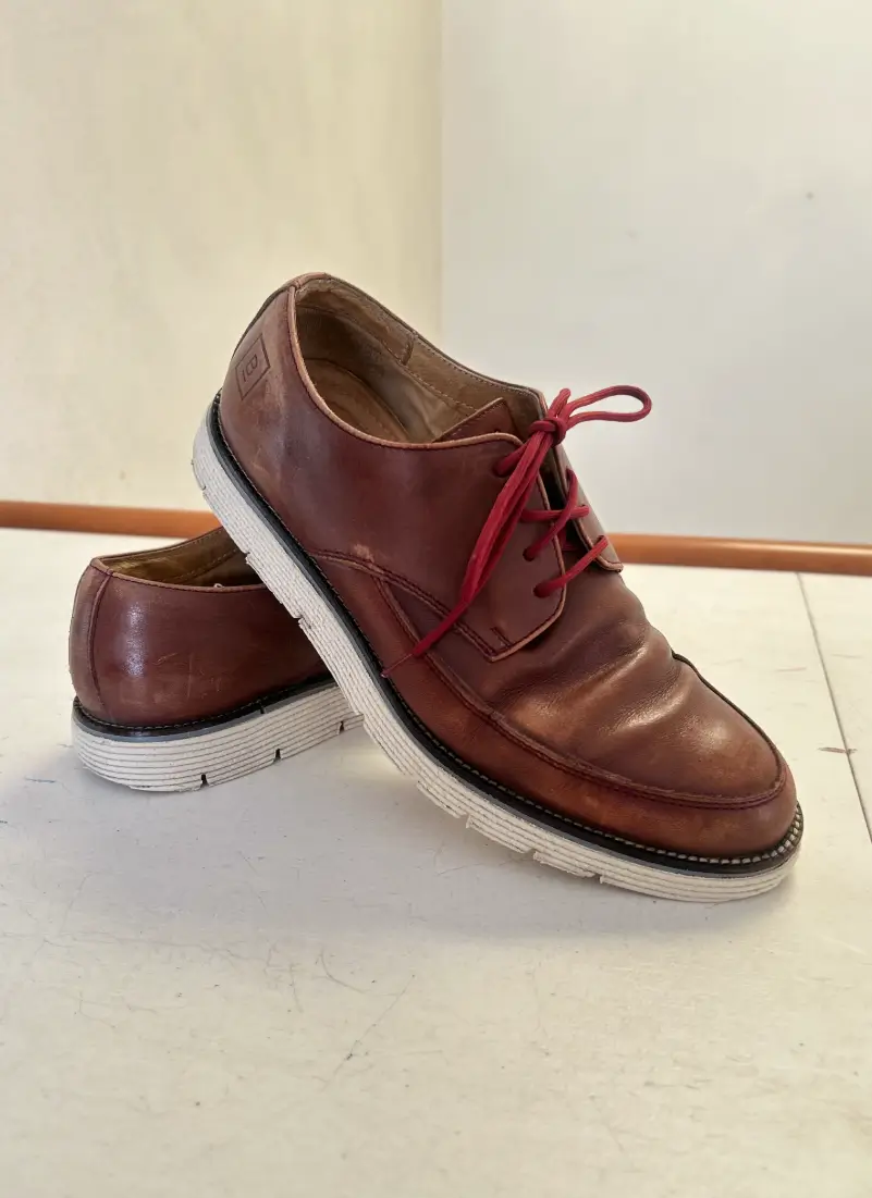 Zapatos de piel Brantano color vino deslavado hombre talla 5