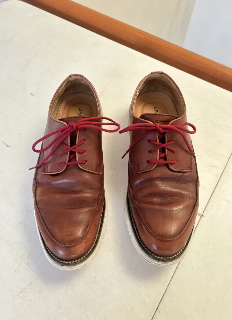Zapatos de piel Brantano color vino deslavado hombre talla 5