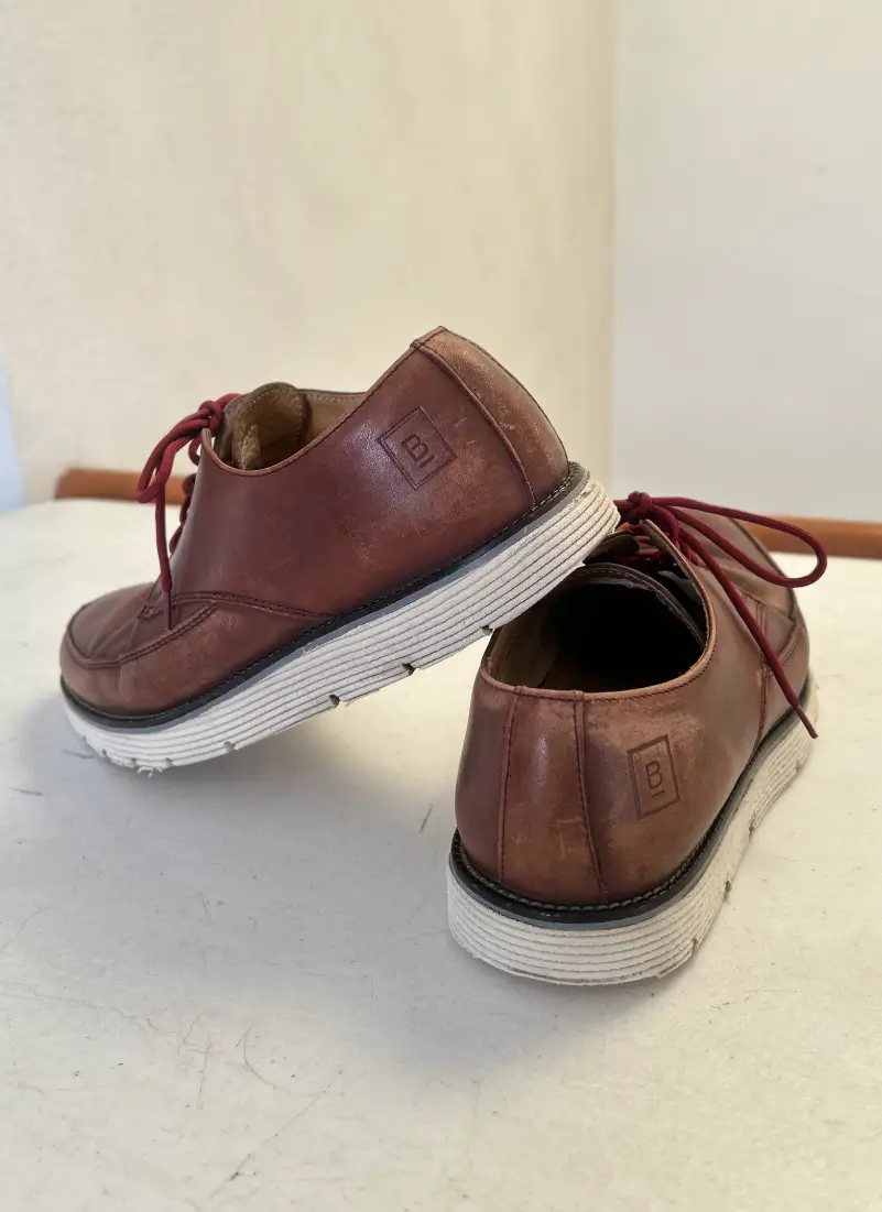 Zapatos de piel Brantano color vino deslavado hombre talla 5