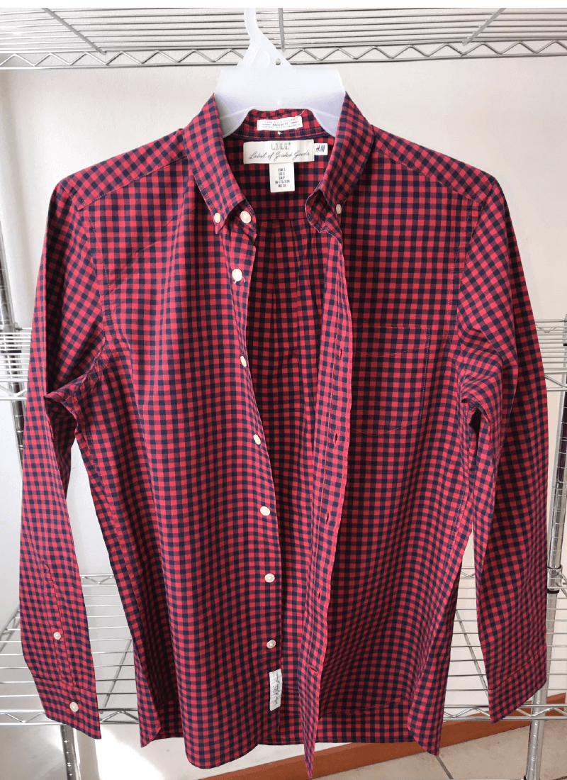 Lengua-magazine-bazar-de-ropa-de-segunda-mano-camisa-de-manga-larga-marca-hm-man-color-rojo-azul-marino-estampado-cuadros