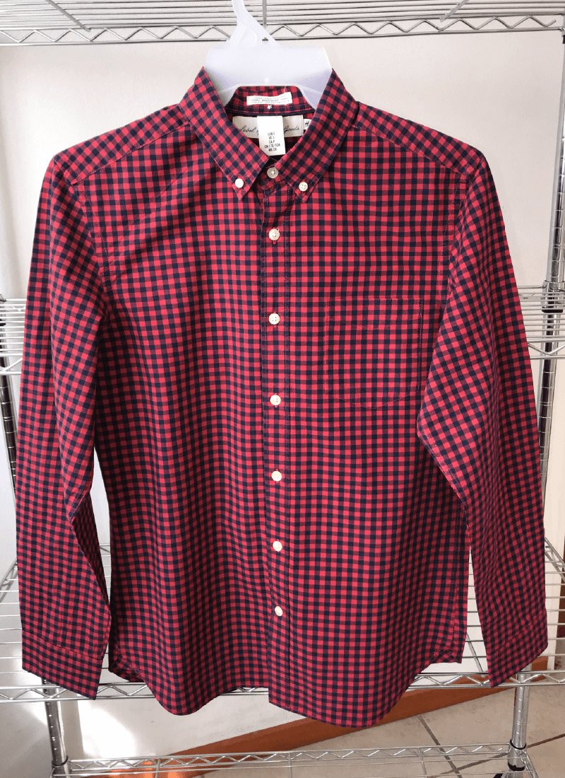Lengua-magazine-bazar-de-ropa-de-segunda-mano-camisa-de-manga-larga-marca-hm-man-color-rojo-azul-marino-estampado-cuadros